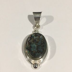 Sterling Silver Women's Oval Shaped Pendant